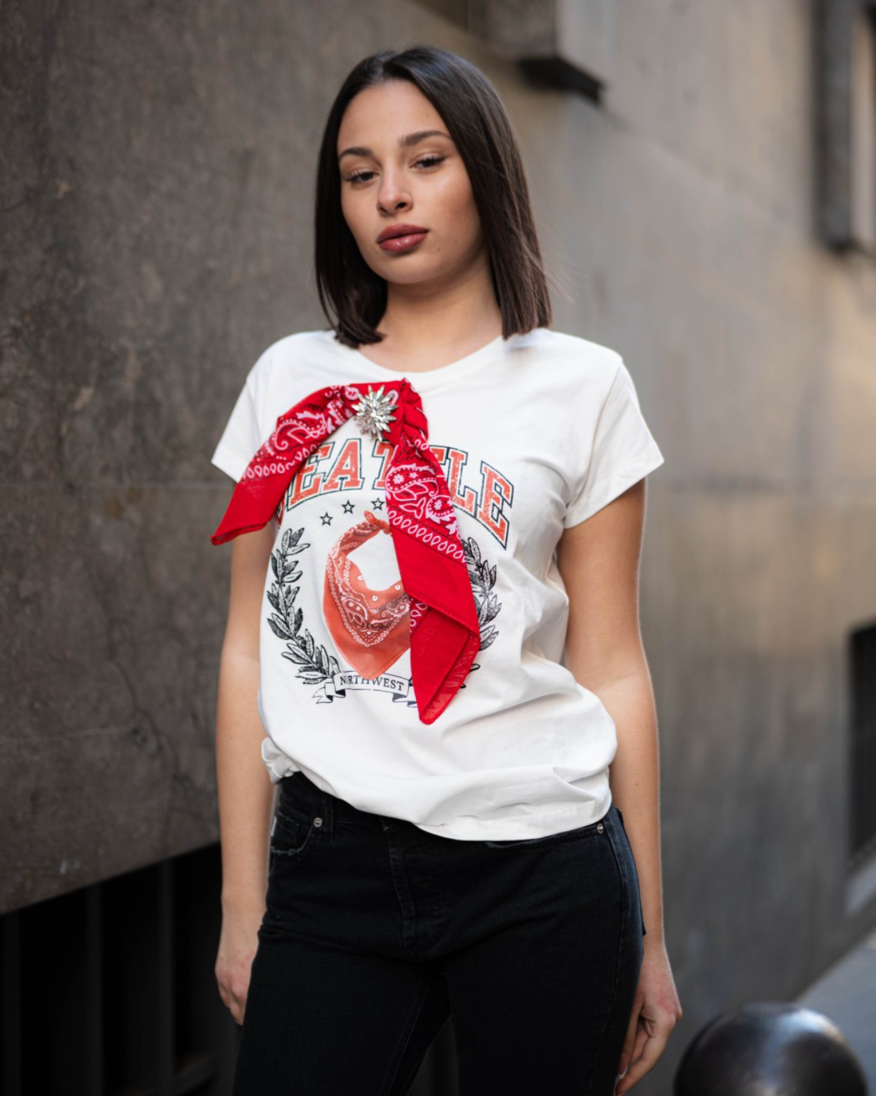 VICOLO T-SHIRT SAETTLE BANDANA