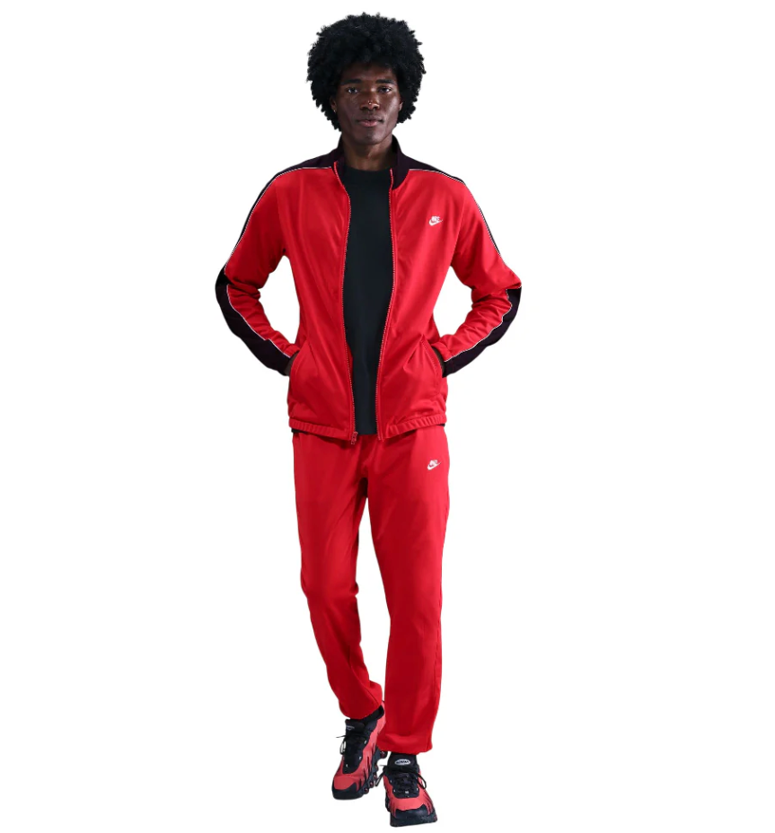 TUTA NIKE Sportswear Club Poly-Knit Tuta Rossa
