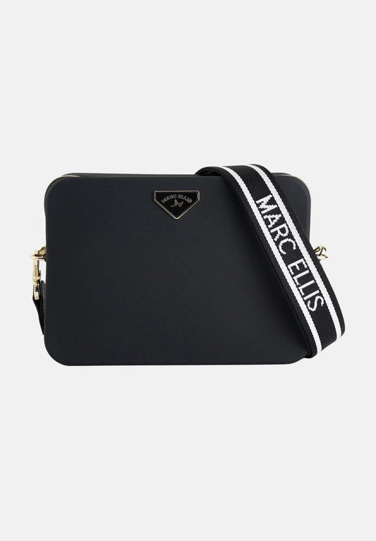 BORSA MARC ELLIS FLAT FLOWE BLACK/GOLD 26