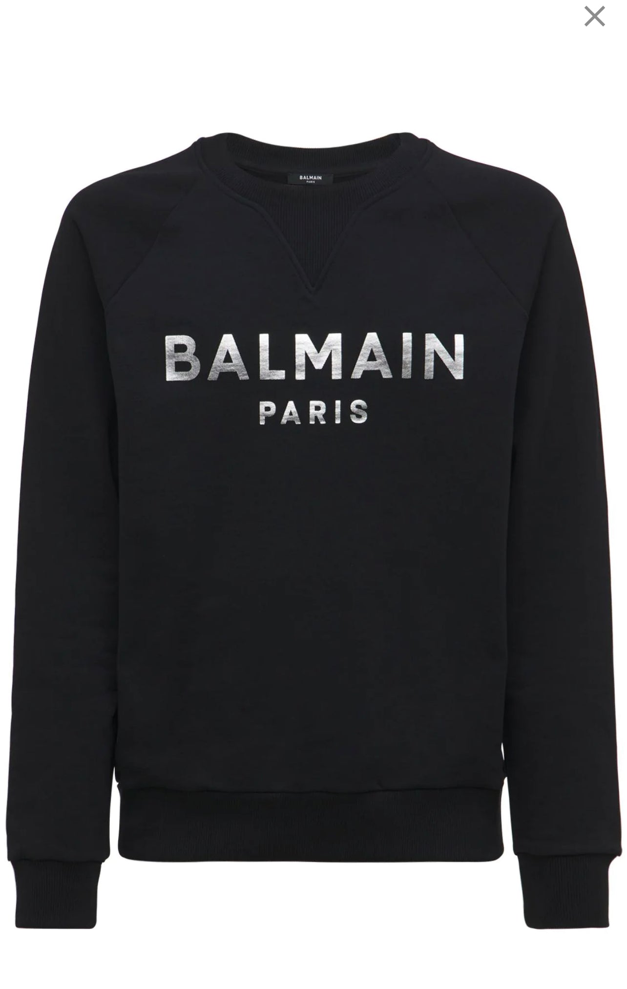 FELPA BALMAIN LOGO ARGENTO