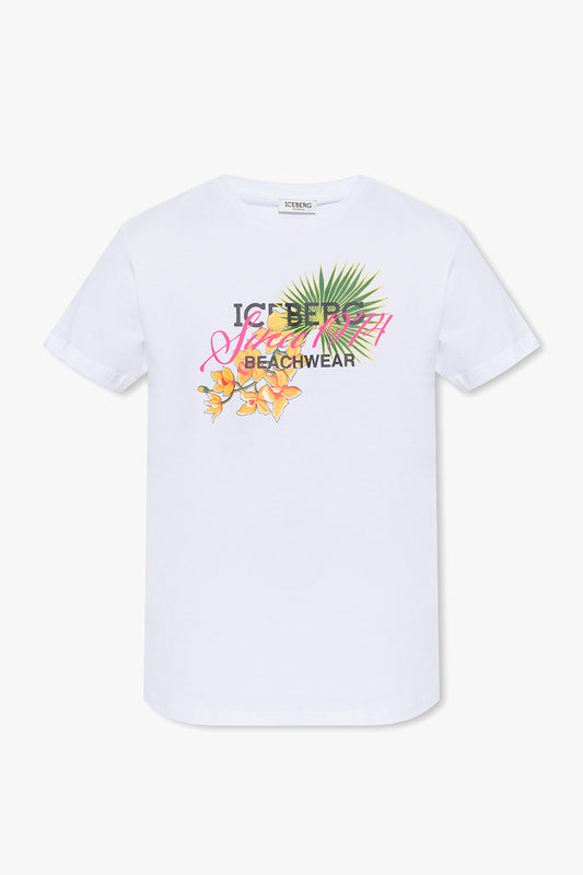 ICEBERG T-SHIRT A FIORI UOMO